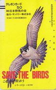 TC Ancienne JAPON / 110-5998 - Série 1 SAVE THE BIRDS 11/90 - OISEAU FAUCON - HAWK BIRD JAPAN Front Bar Phonecard - Arenden & Roofvogels