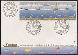 Macau Macao Chine Cover FDC 1996 - Ciências Nauticas - Redes De Pesca - Nautical Sciences - Fishing Nets - MNH/Neuf - FDC