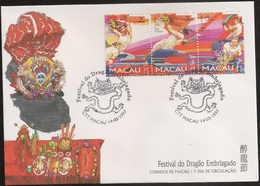 Macau Macao Chine FDC 1997 - Festival Do Dragão Embriagado - Drunken Dragon Festival - MNH/Neuf - FDC