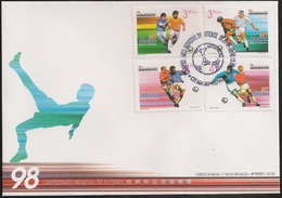 Macau Macao Chine FDC 1998 - Campeonato Mundial De Futebol - Football World Cup - France - MNH/Neuf - FDC