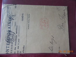 Lettre De 1935 Avec Tarif 35c Et Flamme Poste Aerienne - Autres & Non Classés