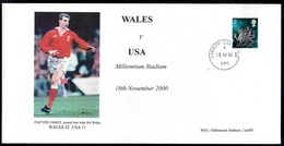 GB GREAT BRITAIN 2000 WALES V USA AMERICA RUGBY UNION FOOTBALL DAFYDD JAMES SCORED 2 TRIES FOR WELSH SIDE - Rugby
