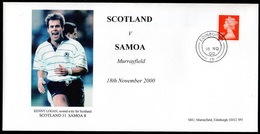 GB GREAT BRITAIN 2000 SCOTLAND V SAMOA RUGBY UNION FOOTBALL KENNY LOGAN SCORED A TRY FOR SCOTTISH SIDE - Rugby