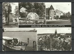 Deutschland DDR 1984 Ansichtskarte NEURUPPIN Gesendet 1990, Mit Briefmarke - Neuruppin