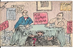 Rhode-St-Genèse (1640) : Caricature : Miss Milliards En 3 Actes. Dessin Satirique De Tromp Lamort (1935). CPA Ultra Rare - St-Genesius-Rode
