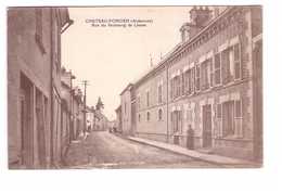 08 Chateau Porcien Rue Du Faubourg De Liesse  Cpa Carte Animée Animation - Chateau Porcien