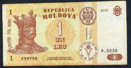 MOLDOVA P8h 1 LEU 2010   # A.0230     VF NO P.h. - Moldawien (Moldau)