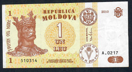 MOLDOVA P8h 1 LEU 2010   # A.0217  VF  NO P.h. - Moldawien (Moldau)