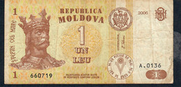 MOLDOVA P8g 1 LEU 2006   # A.0136  VF NO P.h. - Moldavia