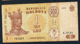 MOLDOVA P8g 1 LEU 2006   # A.0134  VF NO P.h. - Moldavia