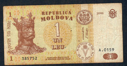 MOLDOVA P8g 1 LEU 2006   # A.0159  VF NO P.h. - Moldavia