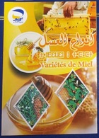 ALGERIE ALGERIA 2018 - BEES ABEILLES BIENEN MIEL HONEY INSECTES INSECTS ODD SHAPE LOSANGE DIAMOND - FLYER FOLDER NOTICE - Abeilles