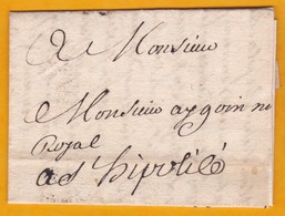 1740 - Règne De Louis XV - Lettre Avec Correspondance Vers Saint Hippolyte - Affaire De Justice - 1701-1800: Voorlopers XVIII