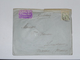 Lettre Budapest 5 Filler Etiquette Brazay Marrant Szappan - Storia Postale