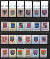 LUXEMBOURG - 1956/1959 - SERIES ARMOIRIES COMPLETES ** / MNH  - COTE = 60 EUR. - Ungebraucht