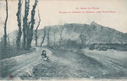 Ardéche : SAINT-PERAY :  Bords Du Rhone ( Ruines Du Chateau De Crussol, Avec Fillette Assise ) - Saint Péray