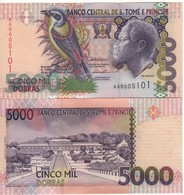 SAINT THOMAS & PRINCE  5'000 Dobras.  P65a  Dated 22.10.1996  (One Security Thread) UNC - Sao Tome And Principe