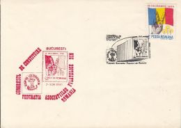 PHILATELIC FEDERATION CONGRESS, SPECIAL COVER, 1990, ROMANIA - Cartas & Documentos