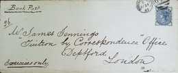 O) 1885 GREAT BRITAIN- QUEEN VICTORIA, SCOTT 98 1/2p SLATE BLUE, TO LONDON, XF - Storia Postale