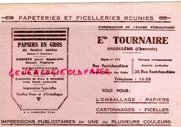 16- ANGOULEME- BUVARD ETS. TOURNAIRE PAPETERIE FICELLERIE- PAPIERS-CATONNAGE-CODIFICATION AUTOMOBILES - Papelería