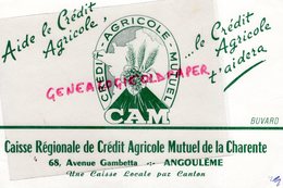 16- ANGOULEME- BUVARD  CREDIT AGRICOLE MUTUEL- CAM- 68 AVENUE GAMBETTA- BANQUE RARE - Banque & Assurance