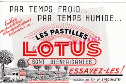 17- ROCHEFORT SUR MER- BUVARD PASTILLES LOTUS- ETS LA SPECIALITE - Droguerías