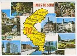 {79778} 92 Hauts De Seine , Carte Et Multivues ; Levallois Perret , Rueil Malmaison ,Sèvres , Asnières , Clichy , Sceaux - Cartes Géographiques