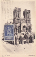 Carte-Maximum FRANCE N° Yvert 399 (Cathédrale De REIMS) Obl Sp FLAMME Inauguration (Ed CAP 104) RRR - 1930-1939