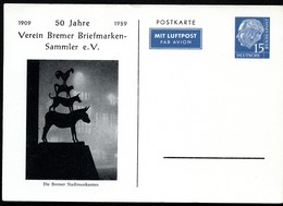Bund PP9 C2/001 BREMER STADTMUSIKANTEN 1959  NGK 15,00€ - Cartes Postales Privées - Neuves