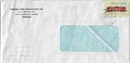Portugal Cover Train Stamp And FUNCHAL Cancellation - Lettres & Documents