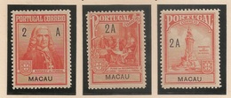 Macau Portugal China Chine 1925 - Imposto Postal - Monumento Ao Marquês De Pombal - Set Complete - New/Neuf - Nuovi