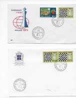 Iceland; Chess Ajedrez; 2x Cover - Lettres & Documents