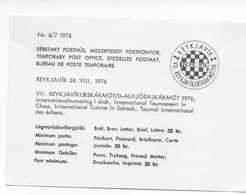 Iceland; Chess Ajedrez; Emission Leaflet - Covers & Documents