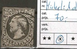 1852: Guillaume III, William III 10c. Gris-noir, Cachet 3 Cercles Avec Charnière (2scans) - 1852 William III