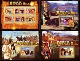 Guinea 2007, Buffalo Bill, Indians, Trains, Horse, 6val In BF +3BF - Indianer