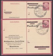 P 244 F, A, Je Zudruck "Ausstellung Mindelheim", Pass. Sst. - Postcards