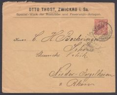 PU 19 B 2 "Zwickau, Thost", Bedarf 1899 - Omslagen