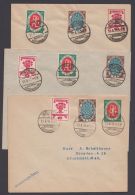 PU 46/8 "Weimar-Nationalversammlung", 1919, Alle 3 Umschläge, Pass. Sst. - Enveloppes