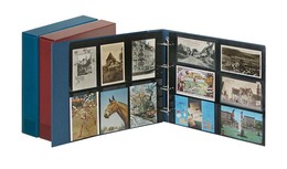 Lindner 3008 - B Set: Postkarten-Album STANDARD XL Mit Kassette-blau - Other & Unclassified