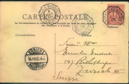 1905, Ppc From DAKAR Franked With 10 C. ""Semeuse"" Showing Two Ship Postmark ""BORDEAUX A BUENOS AYRES 1 JUL 05 LJ No. - Lettres & Documents