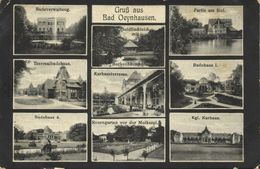 BAD OEYNHAUSEN, Multiview Badehaus Kurhaus (1915) AK - Bad Oeynhausen