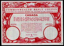 CANADA   Coupon-réponse  Régime Britannique / Commonwealth Reply Coupon - Buoni Risposta Internazionali (Coupon)