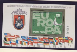 HONGRIE 1977  BLOC  DRAPEAUX-EUROPA  YVERT  N°B132 NEUF MNH** - Francobolli