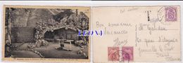 CPSM 9X14 De  BEAURAING - GROTTE Du PENSIONNAT 1932/33 - AUX PIEDS De La VIERGE J'AI PRIE POUR VOUS - TIMBRES TAXES - Beauraing