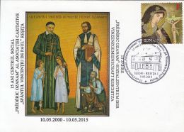 73330- ST VINCENT DE PAUL CHARITY ASSOCIATION, RESITA, ICON, SPECIAL COVER, 2015, ROMANIA - Cartas & Documentos