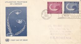 73351- PEACEFUL USES OF OUTER SPACE, COSMOS, COVER FDC, 1962, UN-NEW YORK - Autres & Non Classés