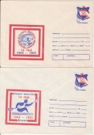 73415- DINAMO BUCHAREST SPORTS CLUB, CANOE, COVER STATIONERY, 2X, 1983, ROMANIA - Kanu