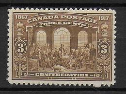 CANADA - 1917 - YVERT N° 107 * MLH - CHARNIERE LEGERE - COTE = 35 EUR. - - Ungebraucht