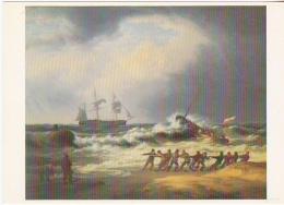 Postcard - Art - William Joy (1803-1867) - Lifeboat Going To A Vessel In Distress - VG - Ohne Zuordnung
