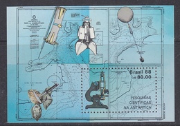 Brazil 1988 Antarctica M/s ** Mnh (40975A) - Blocks & Sheetlets